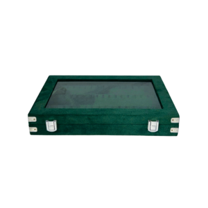 Premium Velvet Earring Studs Organizer Sleek Jewellery Tray with a clear top window